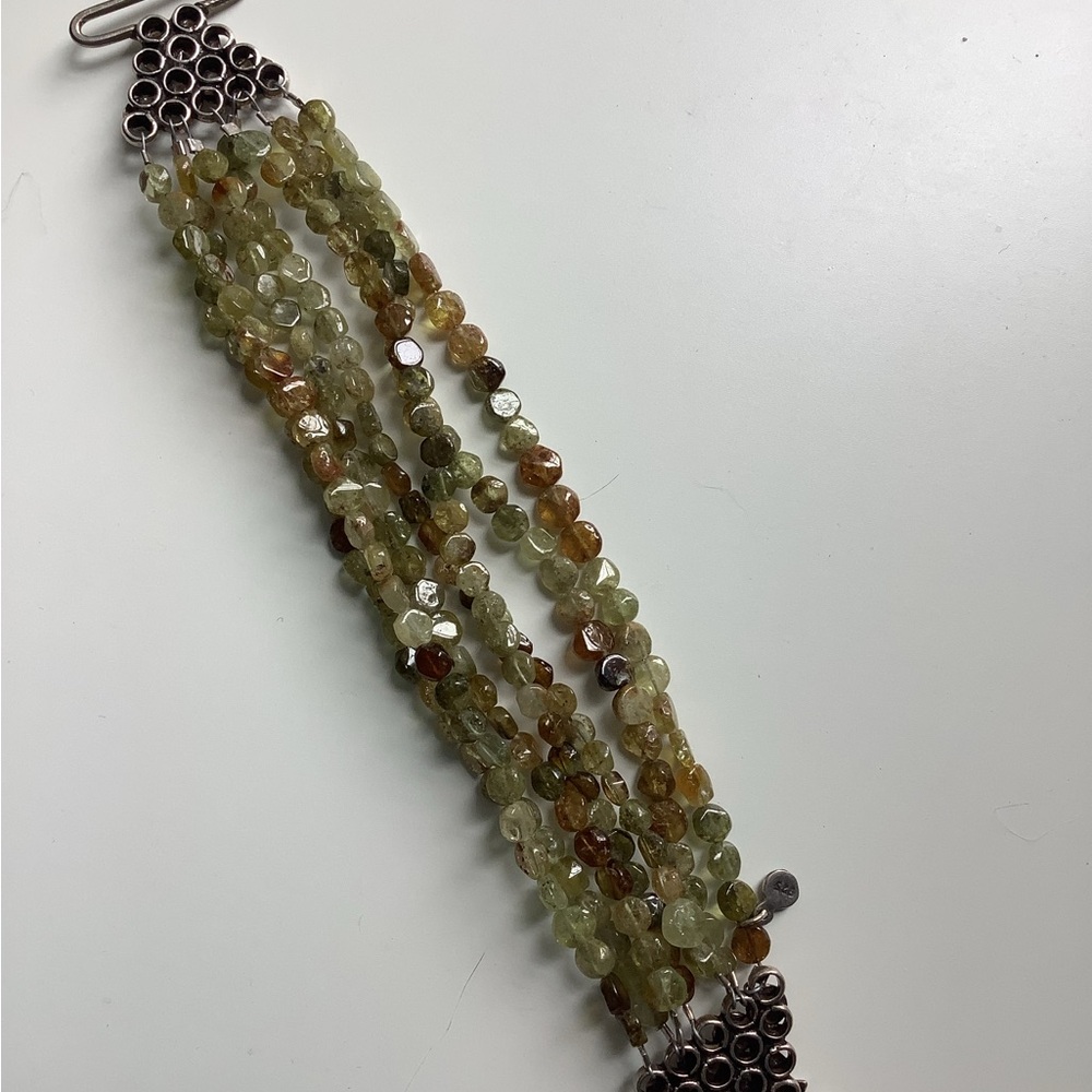7 strand beaded bracelet of natural stone